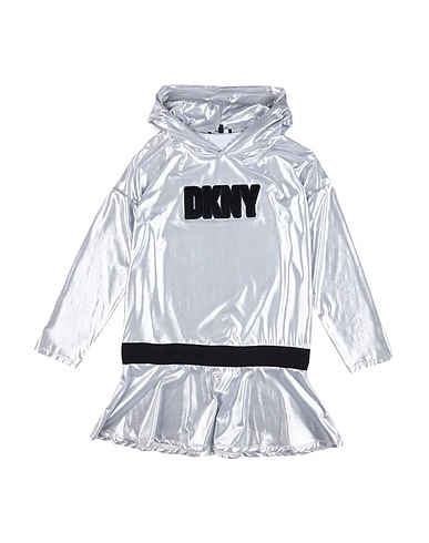 DKNY Dress Silver 95% Polyester, 5% Elastane