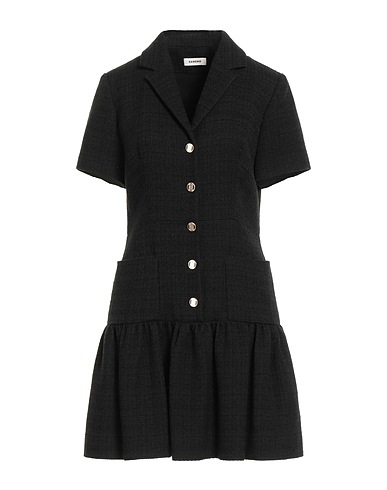 SANDRO Blazer dress Black 49% Cotton, 25% Viscose, 20% Acrylic, 6% Polyamide, Polyester