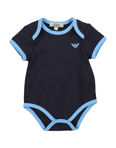 EMPORIO ARMANI Baby bodysuit Midnight blue 100% Cotton