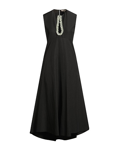 DOROTHEE SCHUMACHER Midi-Kleid Schwarz 59% Polyester, 41% Leinen
