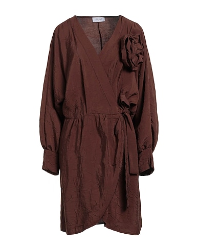 MOTEL Short dress Brown 85% Modal, 15% Polyester