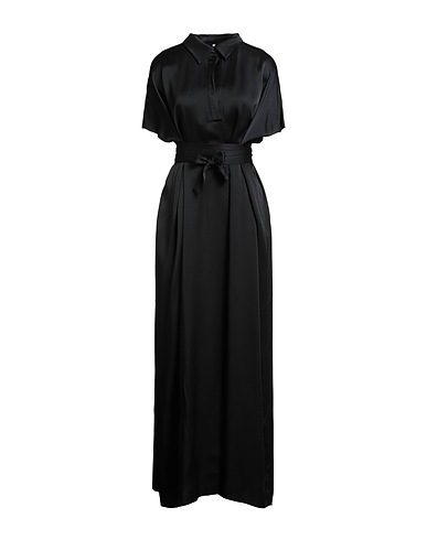 LIVIANA CONTI Long dress Black 71% Acetate, 29% Viscose