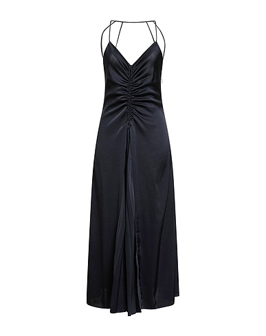 SANDRO Long dress Midnight blue 100% Polyester