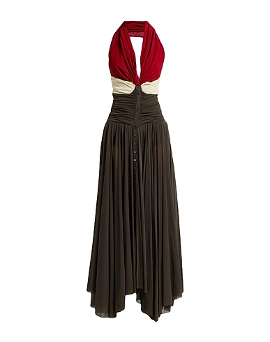 PHILOSOPHY di LORENZO SERAFINI Long dress Khaki 100% Polyamide