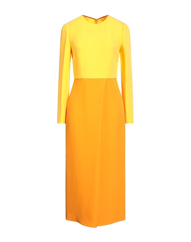 VALENTINO GARAVANI Midi dress Yellow 100% Silk