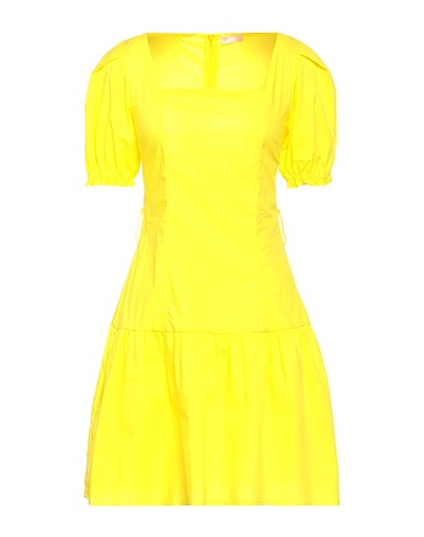 LIU •JO Short dress BETTER Yellow 100% Cotton