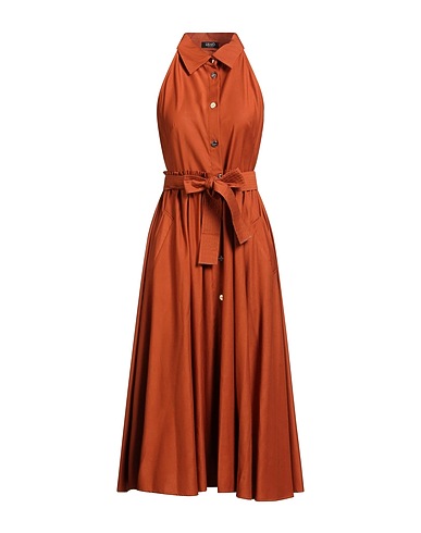 LIU •JO Midi dress Tan 91% Viscose, 9% Polyester