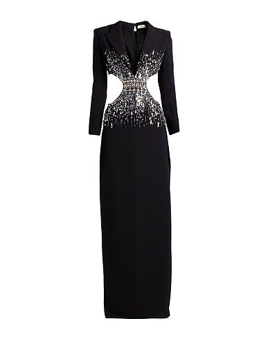 ELISABETTA FRANCHI Elegant dress RED CARPET Black 95% Polyester, 5% Elastane