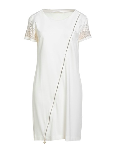 LIU •JO Short dress White 60% Viscose, 35% Polyamide, 5% Elastane