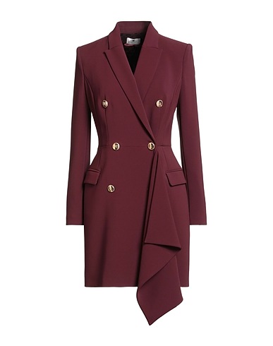 ELISABETTA FRANCHI Blazer dress Burgundy 95% Polyester, 5% Elastane