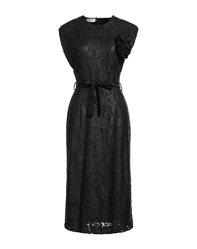MOTEL Midi dress Black 48% Polyamide, 36% Cotton, 14% Viscose, 2% Other Fibres