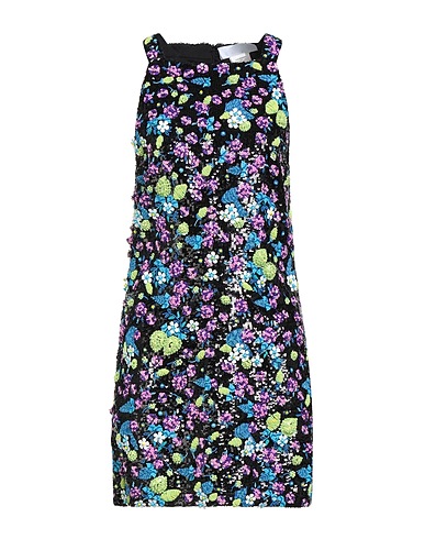 MSGM Short dress Black 50% PVC - Polyvinyl chloride, 30% Polyester, 20% Glass