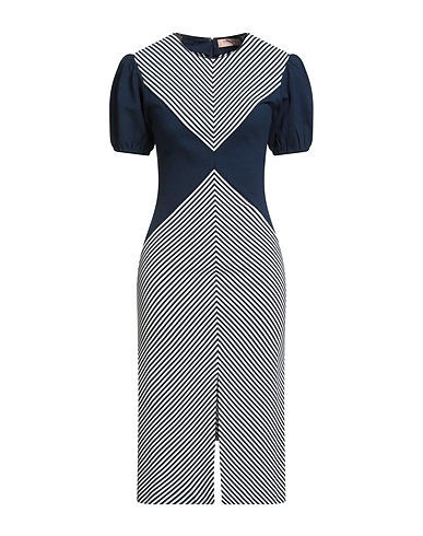 TWINSET Midi dress Navy blue 72% Viscose, 23% Polyamide, 5% Elastane