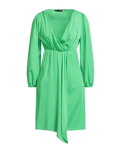 AMNÈ Elegant dress Green 98% Polyester, 2% Elastane
