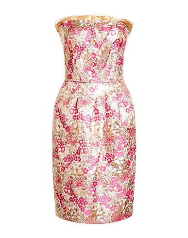 DOLCE&GABBANA Sheath dress Gold 45% Polyester, 30% Acetate, 24% Silk, 1% Nylon