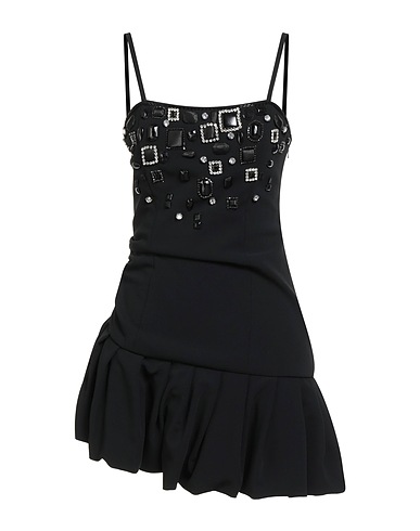 BLUGIRL Short dress Black 98% Polyester, 2% Elastane, Polyurethane, Glass, Viscose