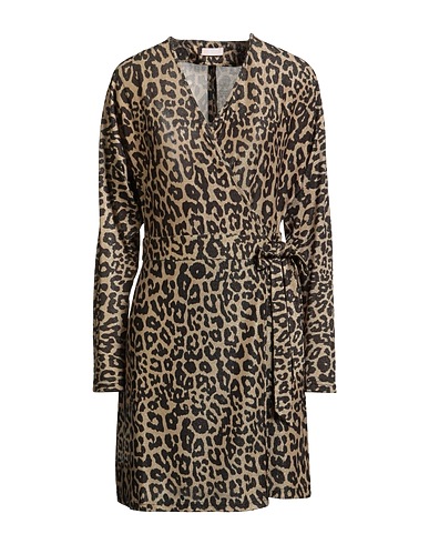 LIU •JO Short dress Sand 81% Polyester, 15% Polyamide, 4% Elastane