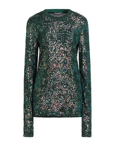 DOLCE&GABBANA Top Green 100% Polyester, Polyamide, Elastane, Cotton, Viscose
