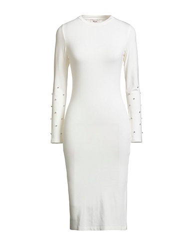 DIXIE Midi dress White 95% Viscose, 5% Elastane
