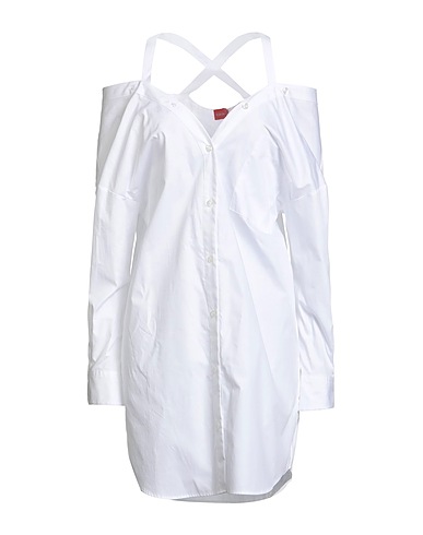 HUGO Vestito chemisier Bianco 100% Cotone