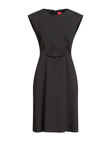 HUGO Midi dress Black 76% Polyester, 21% Viscose, 3% Elastane