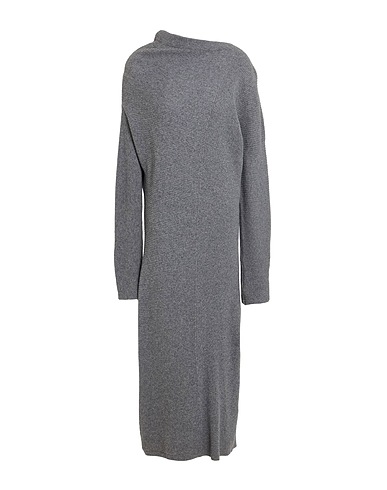 MEIMEIJ Vestito midi Grigio 80% Lana, 20% Poliammide