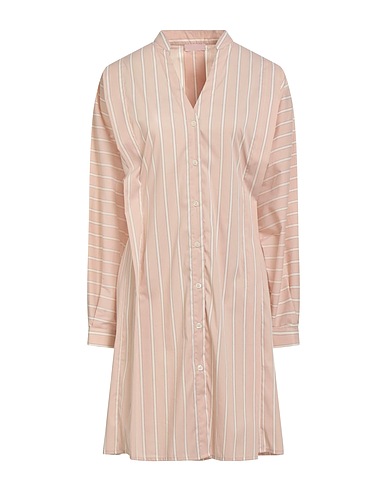 LIU •JO Shirt dress Sand 60% Cotton, 37% Polyamide, 3% Elastane