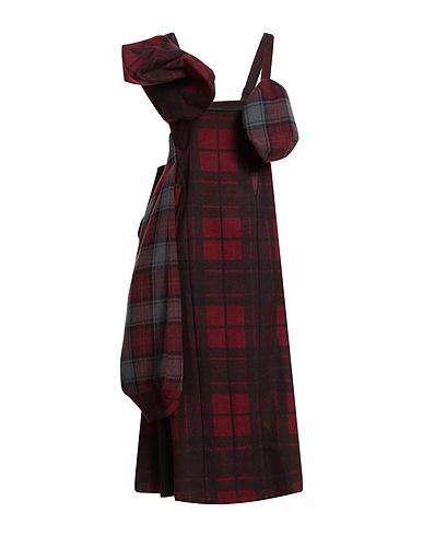 YOHJI YAMAMOTO Midi dress COLLECTIONS Burgundy 70% Wool, 10% Nylon, 10% Acrylic, 10% Polyester
