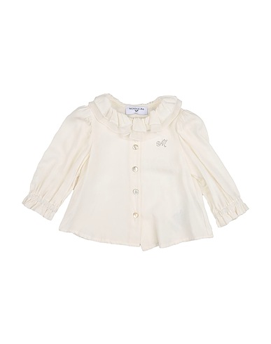 MONNALISA Solid colour shirts & blouses White 100% Viscose, Polyester