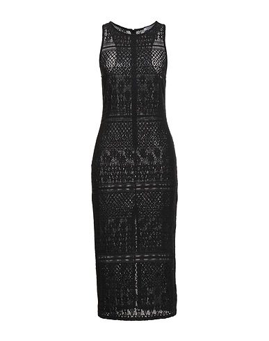 PATRIZIA PEPE Midi dress Black 60% Cotton, 30% Polyamide, 10% Elastane