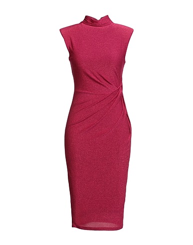 PINKO Midi dress Magenta 66% Viscose, 15% Polyamide, 15% Polyester, 4% Elastane