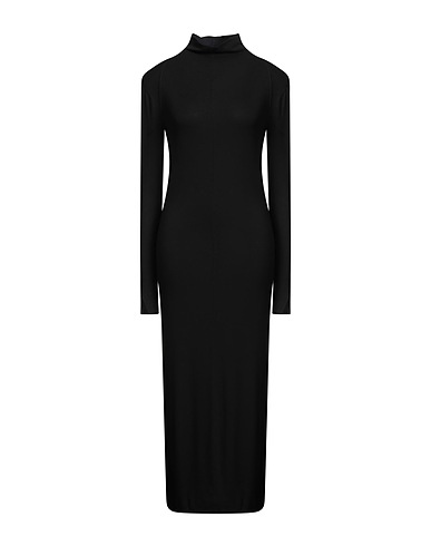 THOM KROM Long dress Black 95% Viscose, 5% Elastane