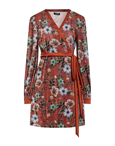 LIU •JO Short dress Brown 97% Polyester, 3% Elastane