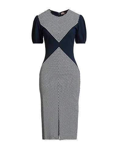 TWINSET Midi dress Navy blue 72% Viscose, 23% Polyamide, 5% Elastane