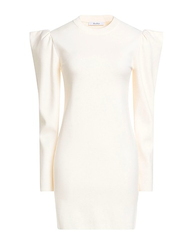 MAX MARA Sheath dress Ivory 62% Viscose, 38% Polyester
