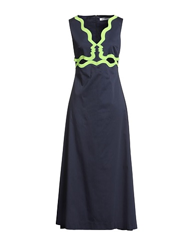 VIVETTA Long dress Midnight blue 58% Cotton, 40% Lycra®, 2% Elastane, Acetate, Silk