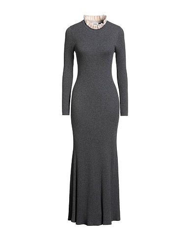 SANDRO Long dress Grey 48% Polyamide, 33% Acrylic, 9% Wool, 7% Polyester, 3% Cashmere