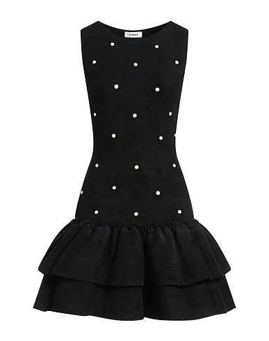 SANDRO Short dress Black 53% Viscose, 45% Polyamide, 2% Elastane