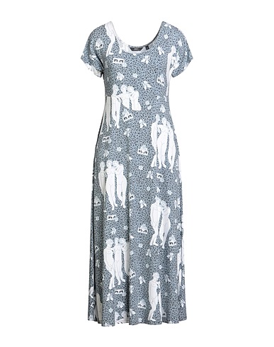 OBEY Midi dress Sky blue 95% Rayon, 5% Elastane