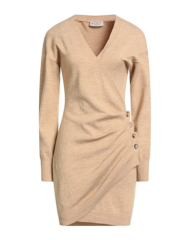 PHILOSOPHY di LORENZO SERAFINI Sheath dress Sand 50% Acrylic, 50% Virgin Wool