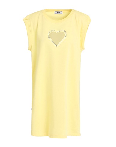 JIJIL Vestito corto Giallo 85% Cotone, 15% Poliestere