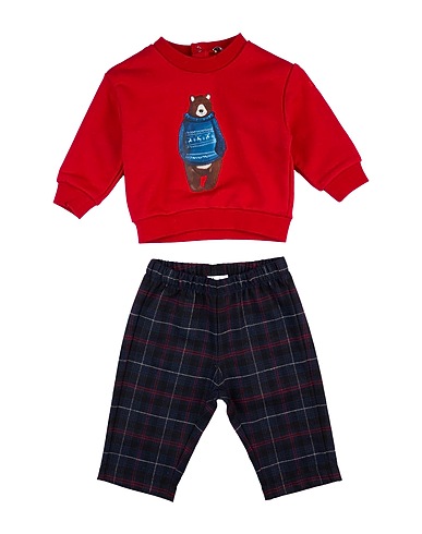 IL GUFO Baby co-ord Red 98% Cotton, 2% Elastane