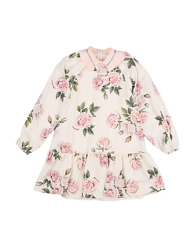 MONNALISA Dress White 100% Polyester, Elastane