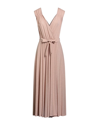 EMME by MARELLA Long dress Blush 65% Viscose, 15% Polyamide, 15% Metallic fiber, 5% Elastane