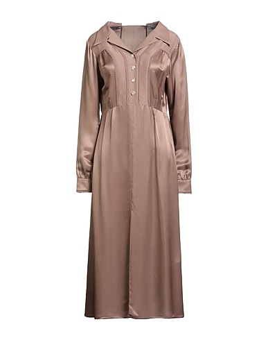 ACNE STUDIOS Midi dress Light brown 75% Viscose, 25% Silk