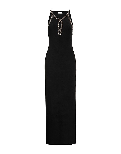 SANDRO Long dress Black 52% Viscose, 47% Polyamide, 1% Elastane, Glass, Copper