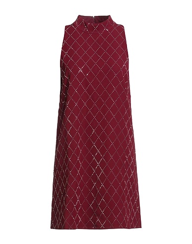 SANDRO Kurzes Kleid Bordeaux 100% Polyester, Glas