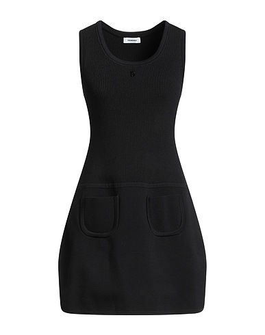 SANDRO Short dress Black 54% Viscose, 45% Polyamide, 1% Elastane