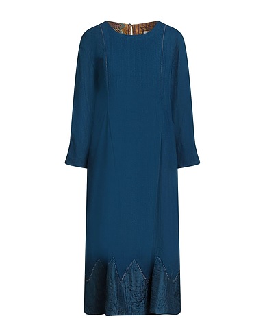 EKA Vestito midi Blu navy 100% Lana, Seta
