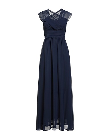 EMME by MARELLA Vestito elegante Blu notte 100% Poliestere, Poliammide